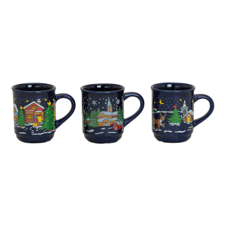 Wurm - Cană pentru vin fiert, ceramică, 200 ml – 3 modele de Crăciun