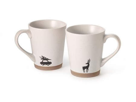 Cani si cesti - Cană Pure Winter din ceramică, model de Craciun, 300 ml – Cha Cult
