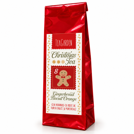 Ceai de Craciun GINGERBREAD BISCUIT ORANGE, rooibos cu turta dulce si portocale, 50g