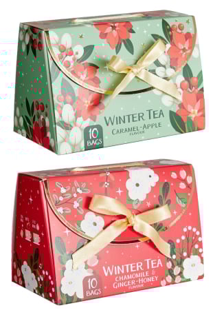 Ceaiuri de Craciun - Ceai de Crăciun în ambalaj festiv tip gentuță „Xmas Tea Handbag” (15g)