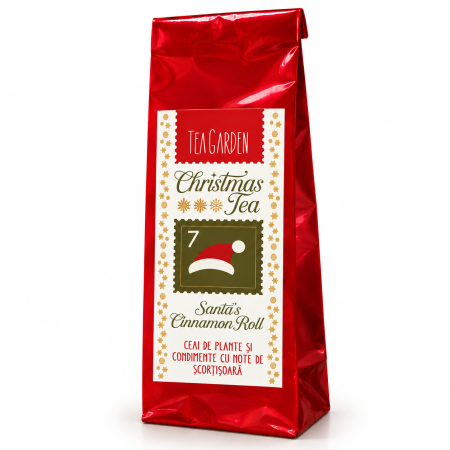 Branduri - Ceai de Crăciun Santa’s Cinnamon Roll – ceai de plante și condimente cu scorțișoară, 50g