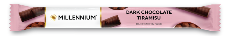 Ciocolată - Ciocolată Neagră cu umplutură de Tiramisu,  Millenium, 38g