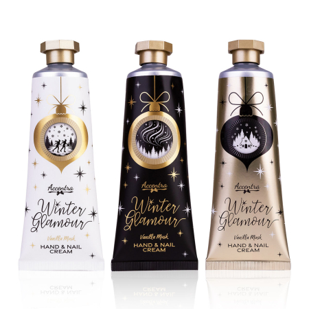 Crema pentru maini - Cremă de mâini și unghii Winter GLAMOUR, Vanilie și Mosc – 60 ml