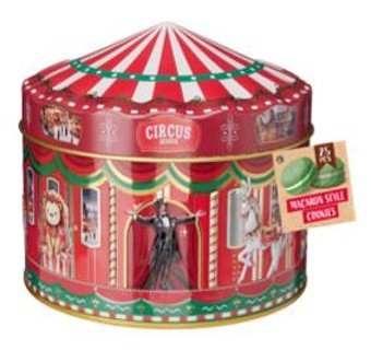 Produse Gourmet - Cutie cadou tip carusel cu biscuiți în stil macaron - Carousel Circus , 155 g