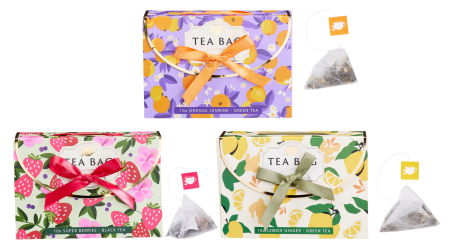 Ceaiuri Festive - Ceai  în ambalaj festiv tip gentuță – 3 sortimente, 15g