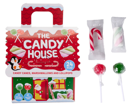 Dulciuri si Delicatese - Cutiuță cu dulciuri - cutie cadou cu marshmallows, bastonașe dulci și acadele, 120g