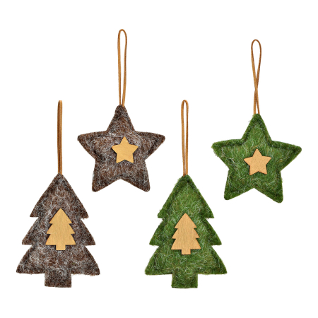Casă & Decorațiuni - Decorațiune de agățat „Cozy Forest”, din fetru, 9 × 9 cm, 4 modele asortate