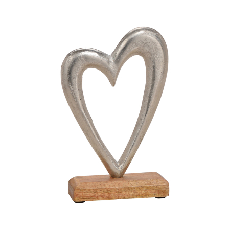 Wurm - Decoratiune “Heart“ - lemn de mango si metal