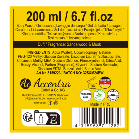 Gel de duș BATH + BODY TOOLKIT, în bidon de ulei cu breloc – 200 ml [2]