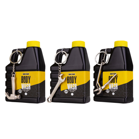 Cadouri pentru EL - Gel de duș BATH + BODY TOOLKIT, în bidon de ulei cu breloc – 200 ml