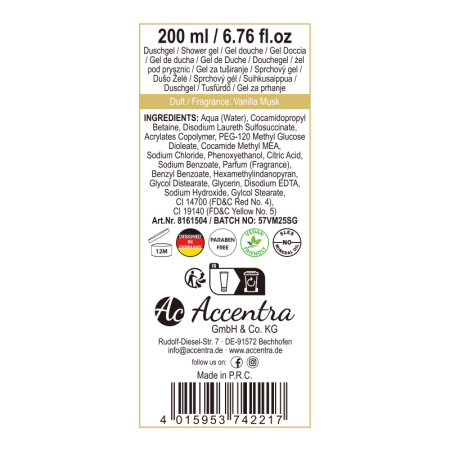 Cadouri cu Gust - Gel de duș Winter MAGIC, Vanilie și Mosc – 200 ml