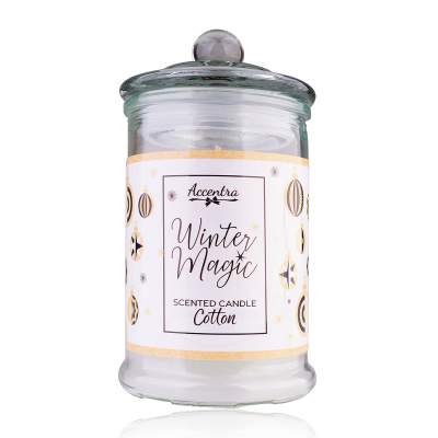 Parfumul casei - Lumanare parfumata WINTER MAGIC in pahar cu capac 8*15 cm.