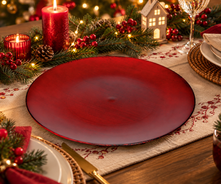 Platou decorativ de Crăciun «Christmas Red», 33 cm [3]