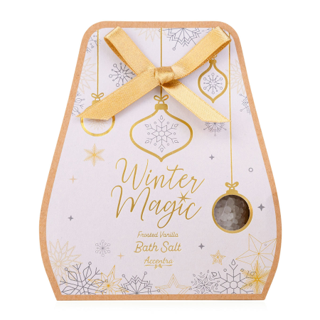 Cadouri cu Gust - Sare de baie Winter MAGIC, Vanilie cu note de iarnă, în cutie cadou – 100 g