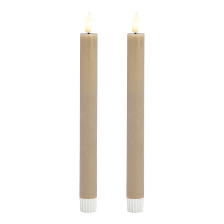 Casă & Decorațiuni - Set 2 lumânări LED „Quiet Candlelight”, din ceară, cu temporizator, 24 cm