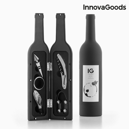 Accesorii pentru vin - Set Accesorii pentru Vin 5 piese, format sticla de vin, INNOVAGOODS