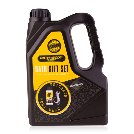 Cadouri pentru EL - Set cadou bărbați Bath + Body Toolkit – Gel de duș 100 ml și breloc, Santal & Mosc