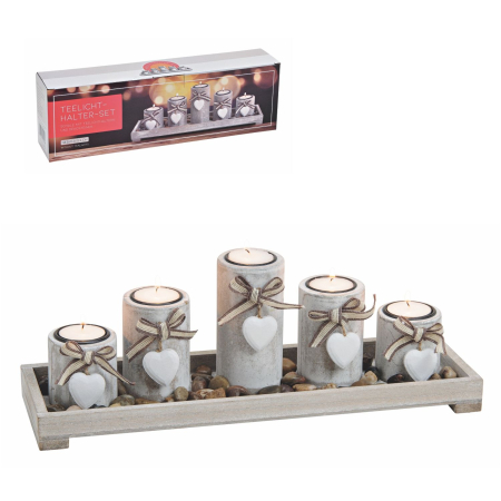 Cadouri pentru (A)CASA - Set deco cu 5 suporti de lumanari