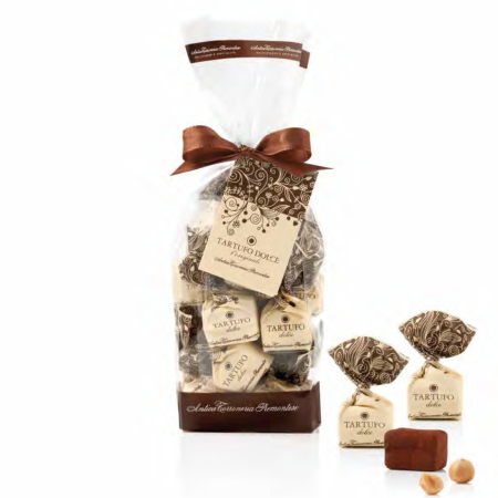 TARTUFINI DOLCI L’ORIGINALE - trufe de ciocolata cu alune de Piemont, punga [0]