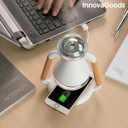 Umidificator cu difuzor de aroma si incarcator wireless INNOVAGOODS