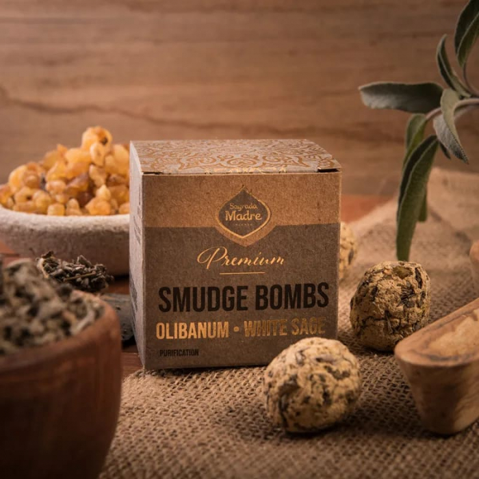 Bile de fumigație Sagrada Madre Premium - Olibanum & White Sage [5]