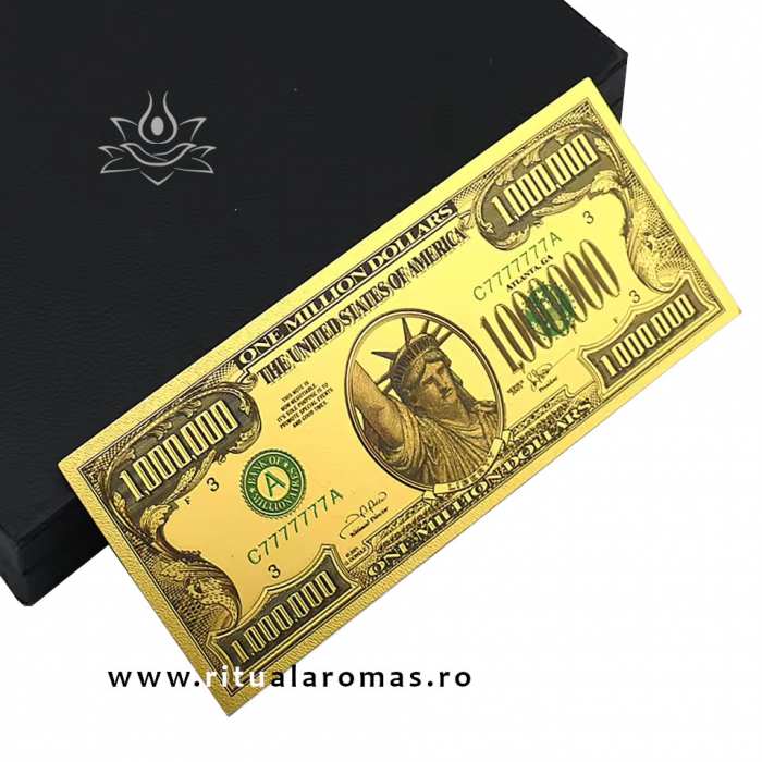 Bancnotă aurie de 1 000 000 USD (1 milion de dolari) [1]