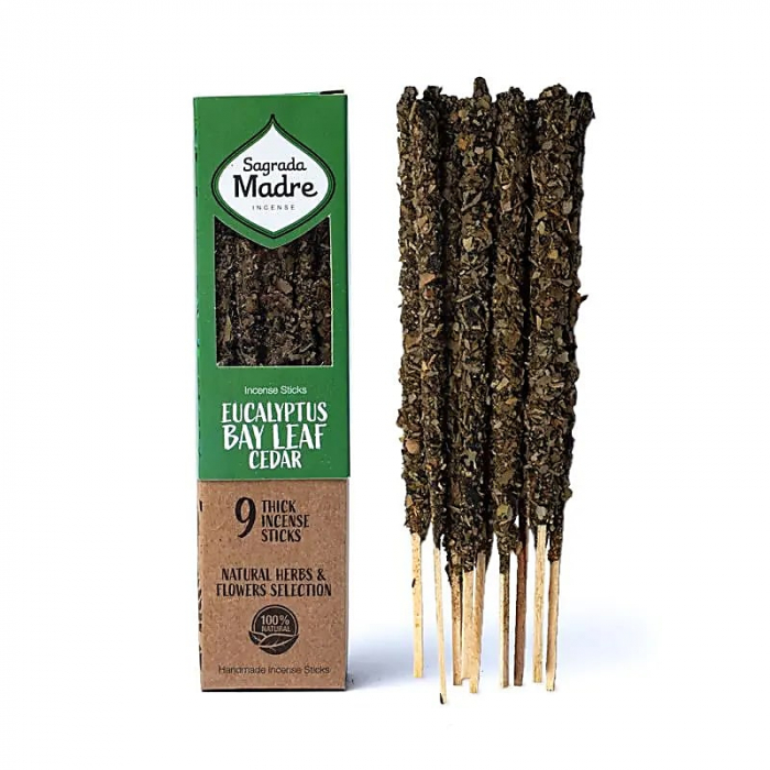 Bețișoare Sagrada Madre Herbal - Eucalipt, Dafin, Cedru [1]