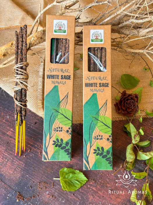 Bețișoare parfumate Namaste India Natural - Salvie albă [2]