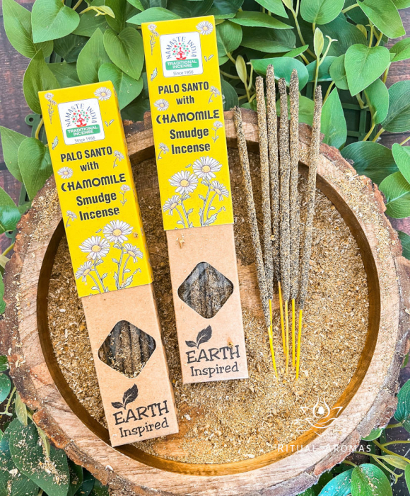 Bețișoare parfumate Namaste India - Palo Santo cu Mușețel [2]