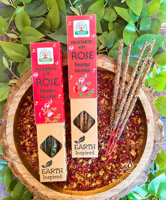 Bețișoare parfumate Namaste India - Palo Santo cu Trandafir [2]