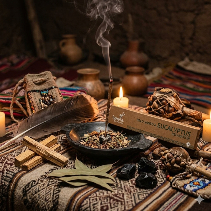 Bețișoare parfumate șamanice Ispalla - Palo Santo & Eucalipt [2]
