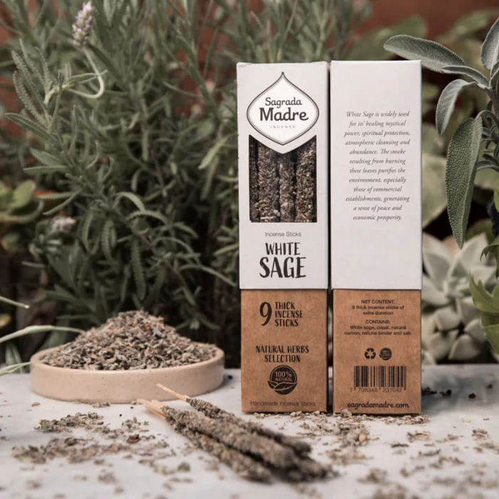 Bețișoare Sagrada Madre Herbal - Salvie albă & Copal [4]