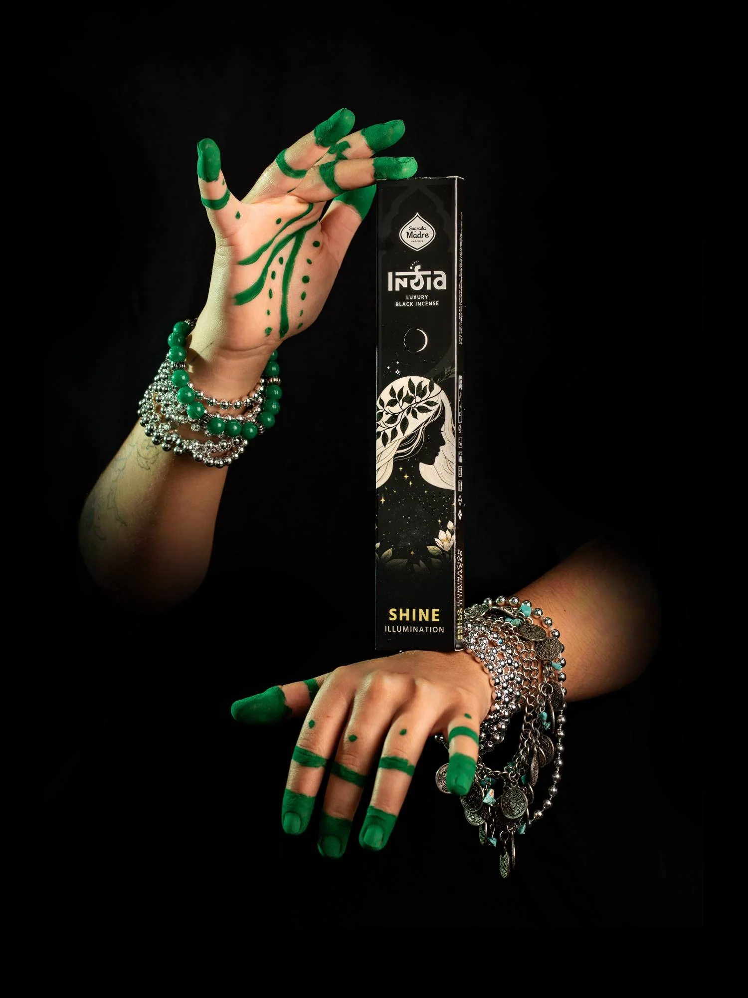 Bețișoare Sagrada Madre India Black SHINE - Iluminare [2]