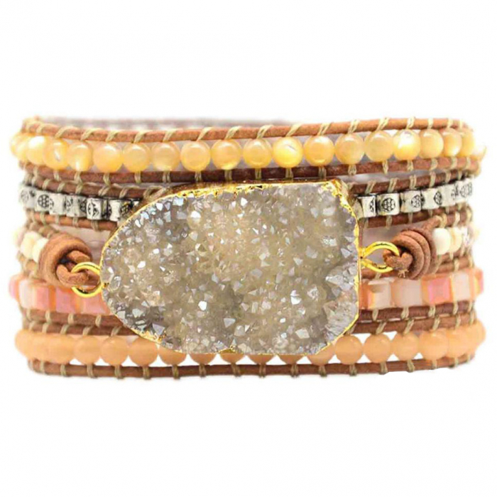 Brățară Cristal Aromas - Druzy - Cat eye - Liniște interioară [1]