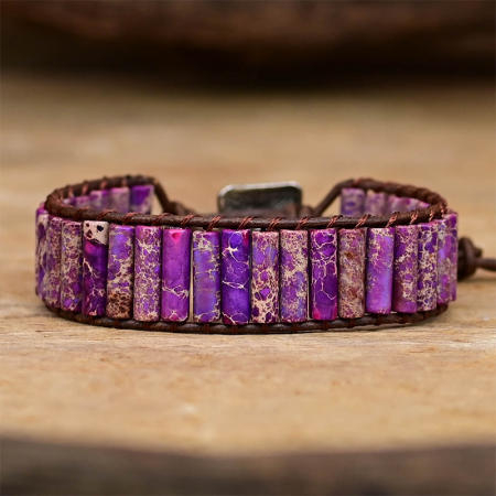 Brățară Cristal Aromas - Jasp violet tubular [1]