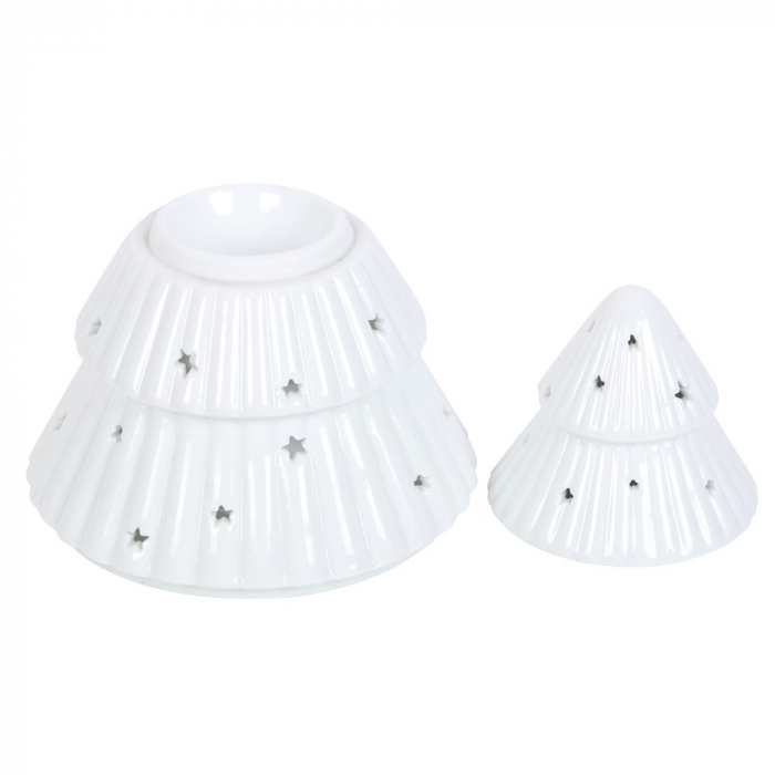 Difuzor uleiuri esențiale/ceară parfumată - Brad de Crăciun, alb [3]