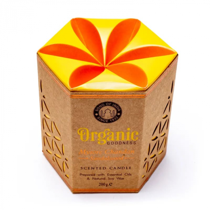 Lumânare din ceară de soia - Lemn de Santal - Organic Goodness [1]