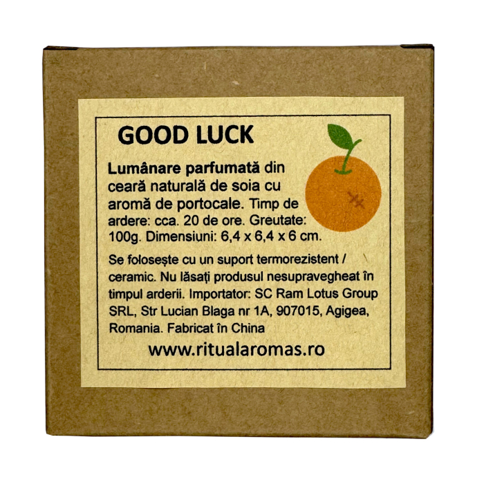 Lumânare din ceară de soia, portocală - Good Luck [4]