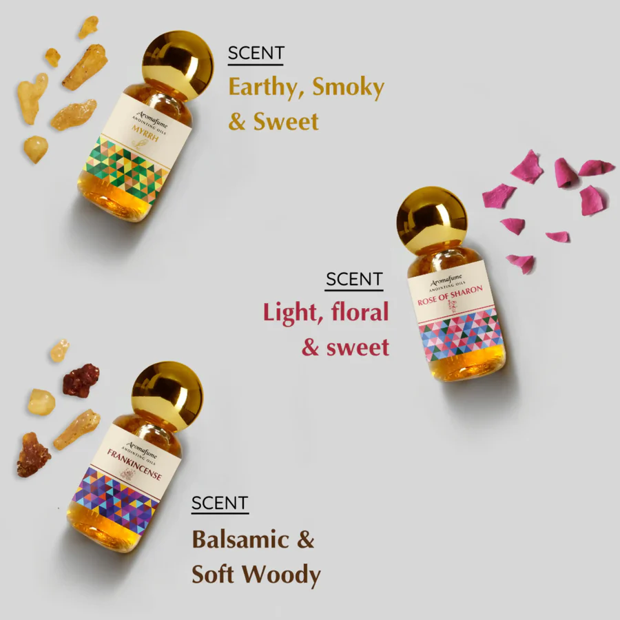 Set 3 uleiuri  sacre de ungere ( Tămâie, Smirnă, Trandafir din Sharon) [2]