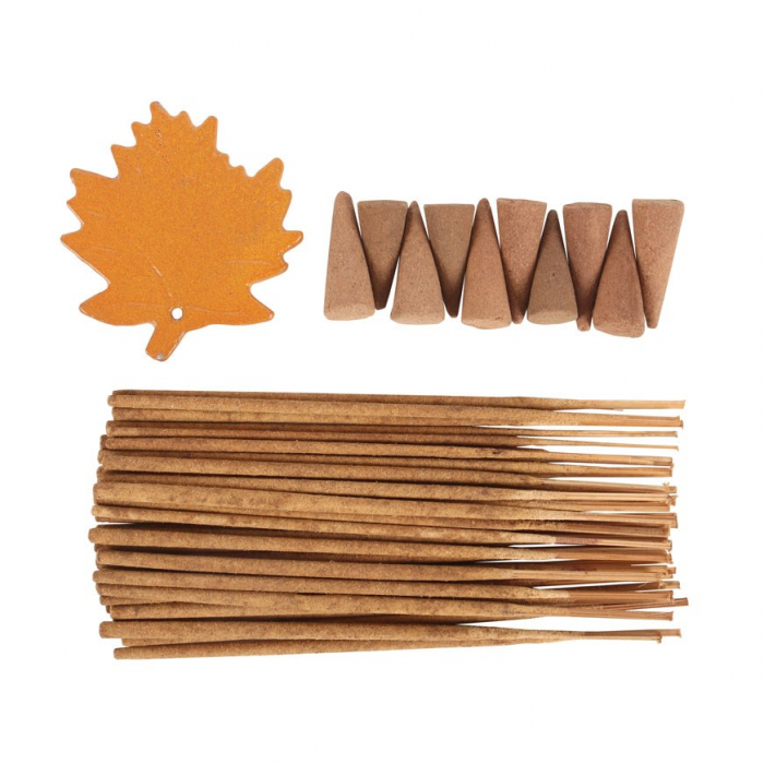 Set cadou (bețișoare, conuri, suport) - Portocală & Scorțișoară [3]
