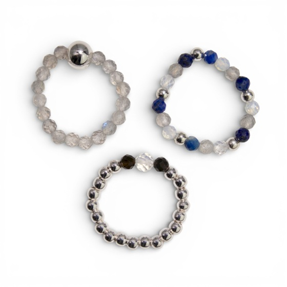 Set de 3 inele cu pietre prețioase – Luminile Nordului [2]