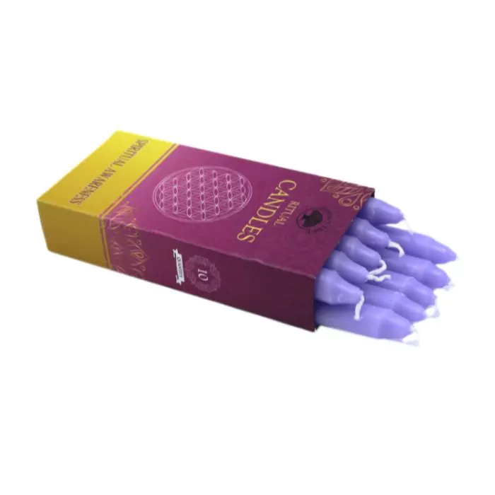 Set lumânări mov lila Ritual - Conștiință spirituală (10 buc.) [2]