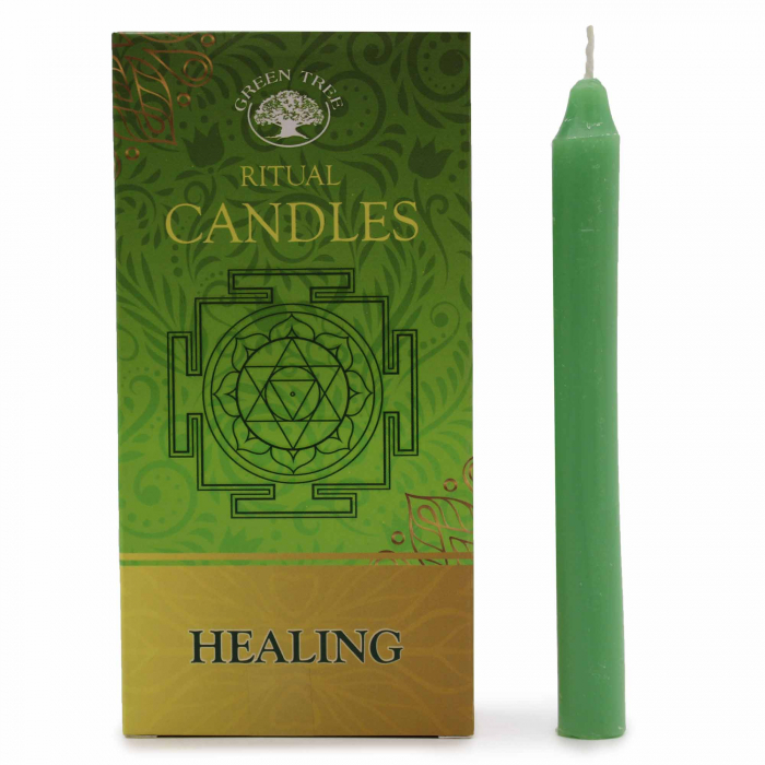 Set lumânări verzi Ritual - Vindecare (10 buc.) [1]