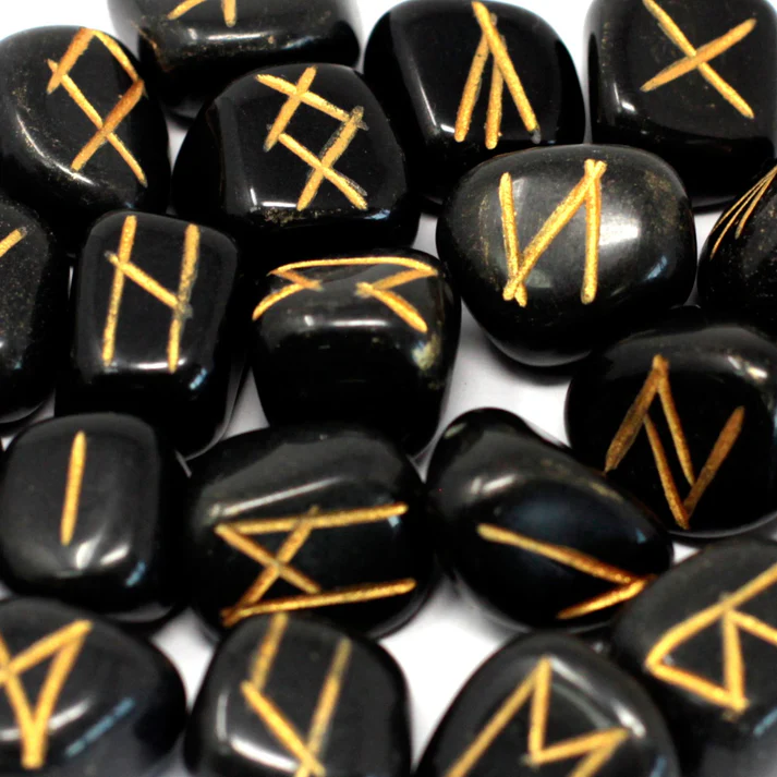 Set pietre Rune - Agat negru [3]