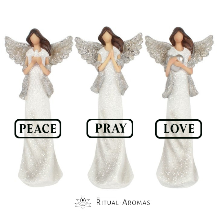 Set statuete îngeri - Pace, Rugăciune, Iubire (Peace, Pray, Love) [1]
