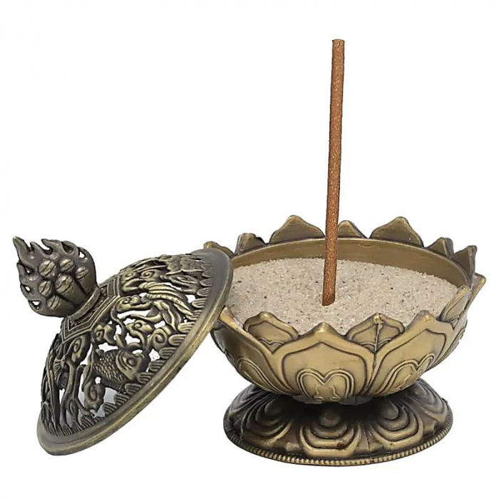Suport ardere tămâie Lotus Bronz [3]