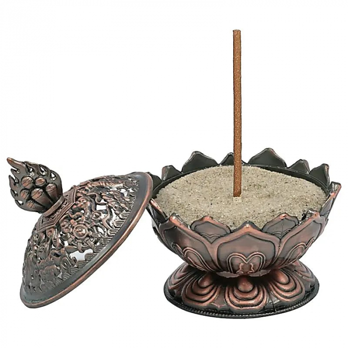 Suport ardere tămâie Lotus - cupru [3]