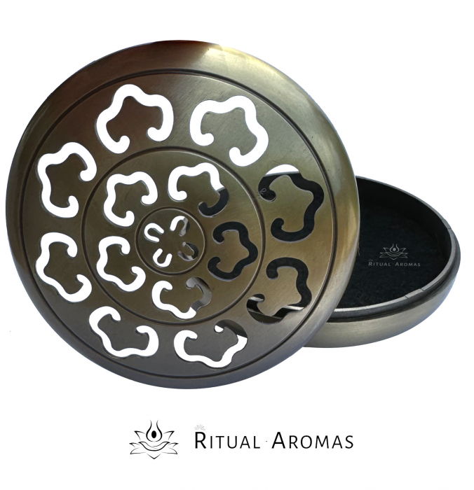 Suport ardere tămâie, spirale, rotund Bronz [3]