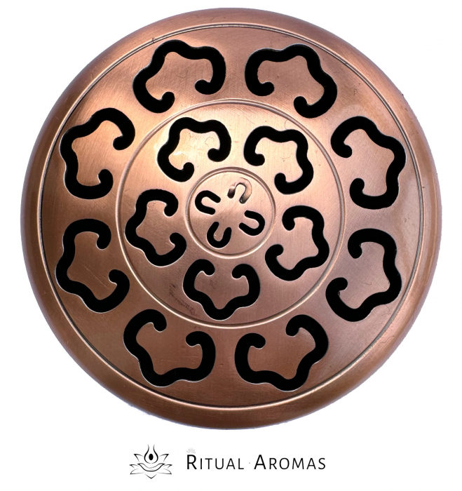 Suport ardere tămâie,spirale, rotund, Cupru [2]