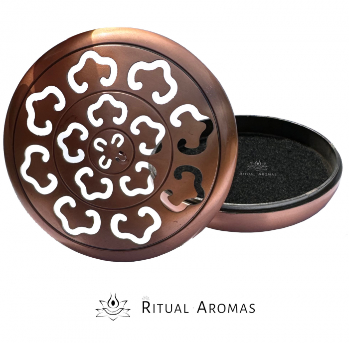 Suport ardere tămâie,spirale, rotund, Cupru [3]